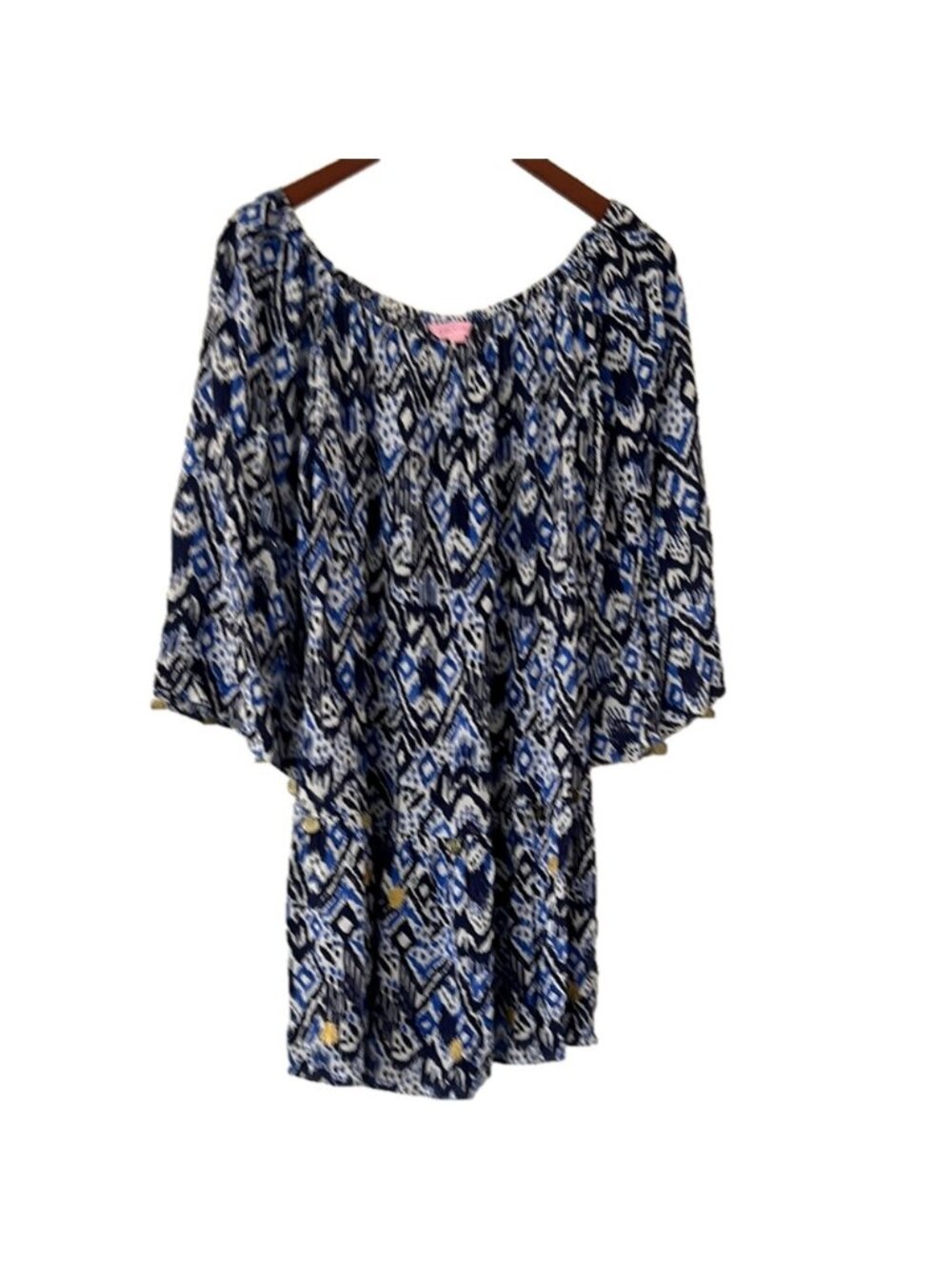 Lilly Pulitzer Blue and White Midi Dress